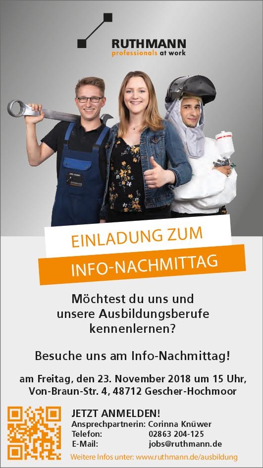 Ausbildung Ruthmann Informationen Infos Nachmittag Hochmoor