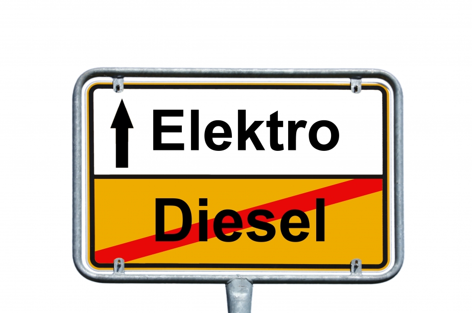 Schild Elektro - Diesel