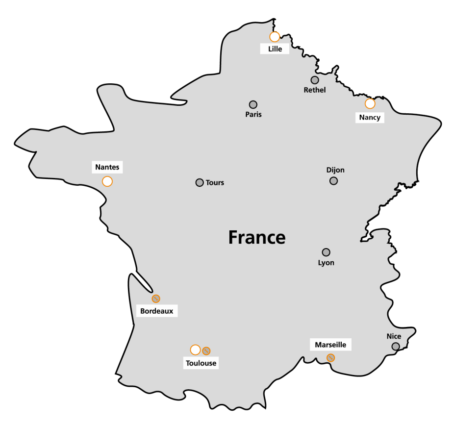 Ruthmann Service Netz in Frankreich