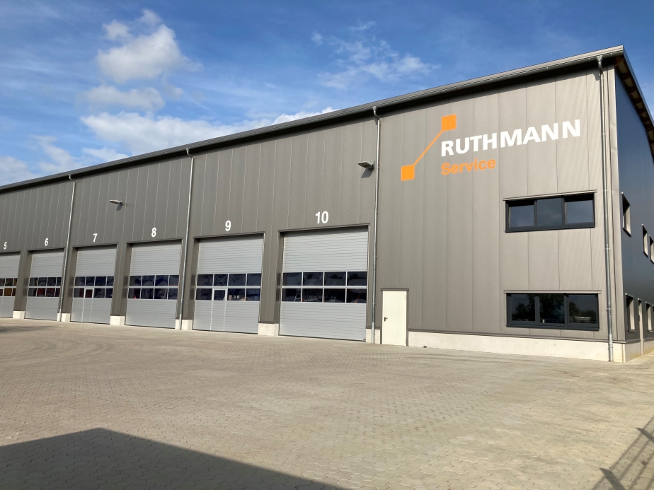 Die neue RUTHMANN Service-Halle auf der Messerschmittstraße 3 in Gescher-Hochmoor.