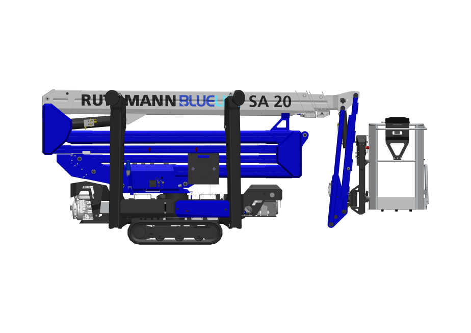 Die neue BLUELIFT SA 20 Raupenarbeitsbühne - Seitenansicht